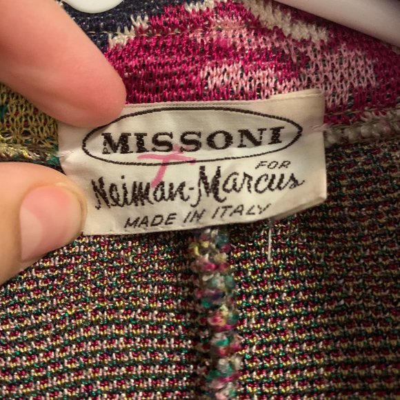 🌼Vintage Missoni for Neiman Marcus Knit Floral Blazer, Size Medium - Picture 3 of 5